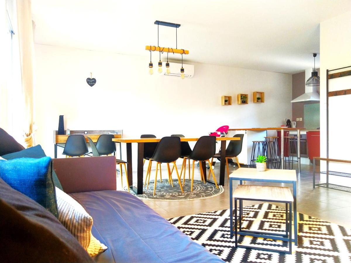 Le Clos Andree - Charmante Maison 8 Personnes - 5 Lits - Climatisation Reversible - Parking 3 Vehicules - Garage - Zone Nord Montauban - Terrasse Et Jardin المظهر الخارجي الصورة